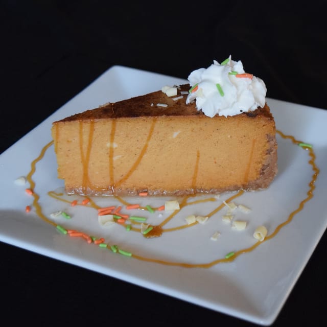 Pumpkin cheesecake.